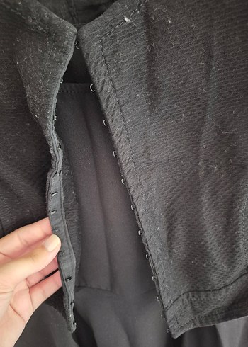 Siyah Midi U Yakalı Drapeli Kadın Elbise - Görsel 8