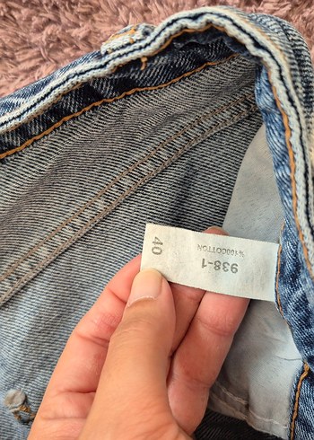 Bol kesim rahat kot pantolon - Görsel 3