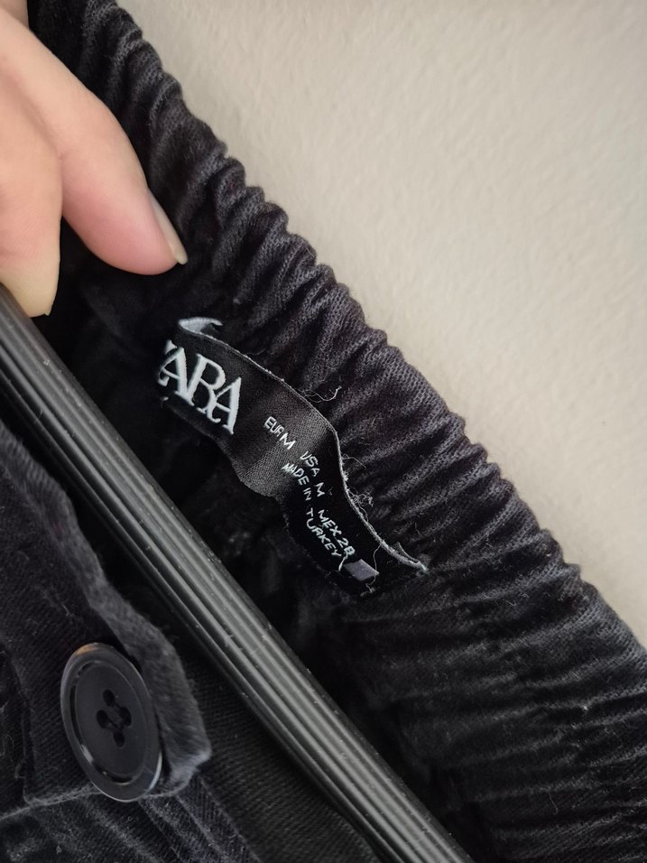 Siyah Kadın Keten Rahat Kesim Pantolon - Görsel 2