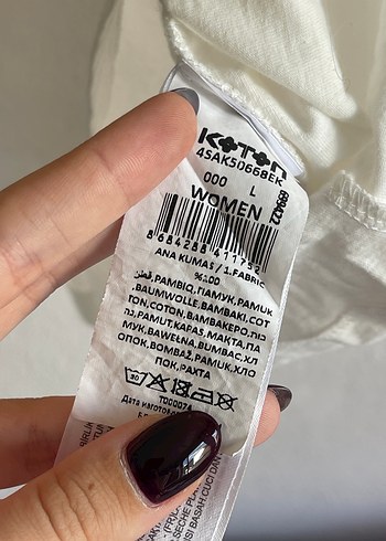 l Beden beyaz Renk Dantel Detaylı Beyaz Kısa Kollu Tişört