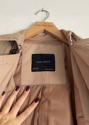 ZARA TABA RENGİ TRENÇKOT