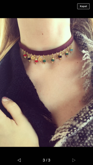 boncuklu choker