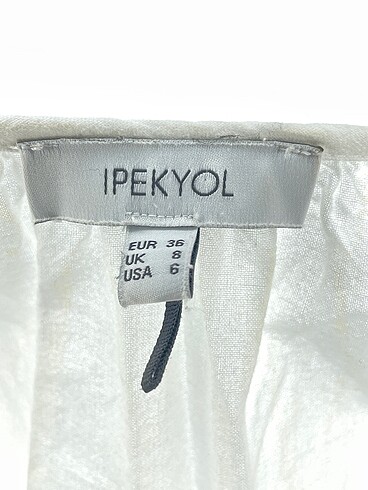 36 Beden beyaz Renk ipekyol Kısa Elbise %70 İndirimli.