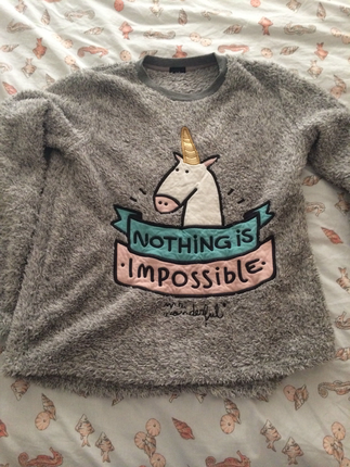 m Beden Pijama üstü polar.unicorn baskılı.