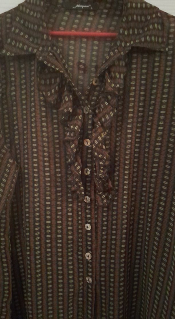 Düğmeli Bohem V Yaka Kadın Gömlek - Görsel 2