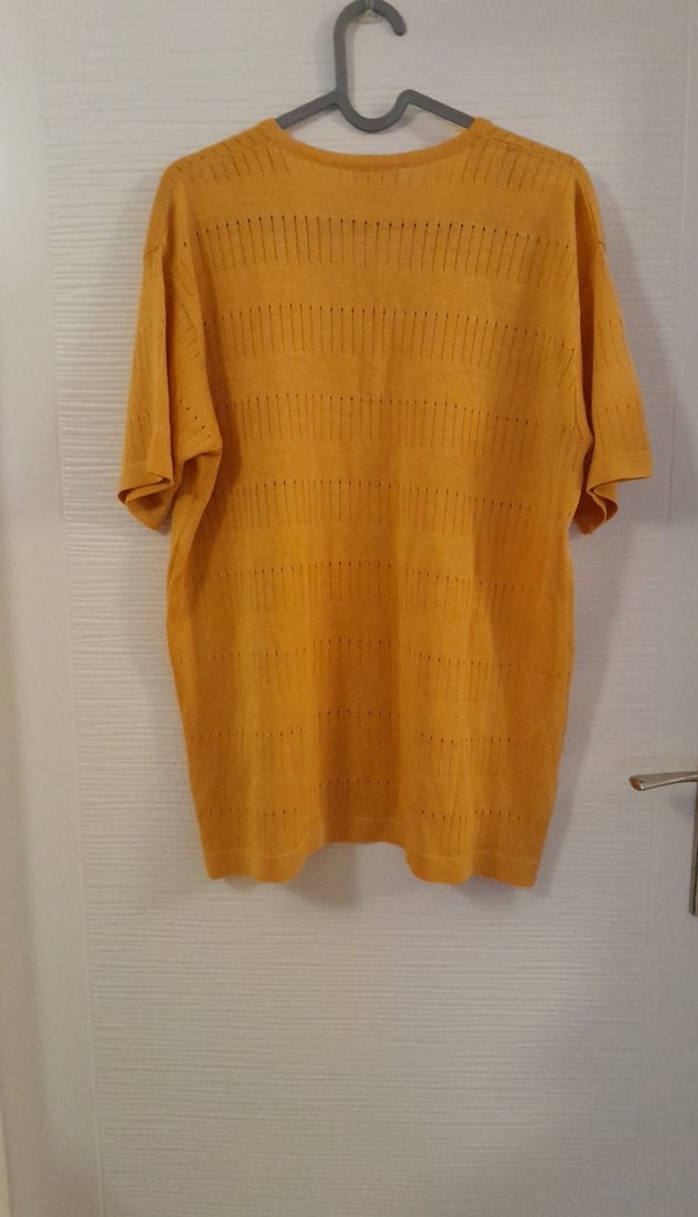 Sarı V Yaka Triko Kadın Kazak - Görsel 2