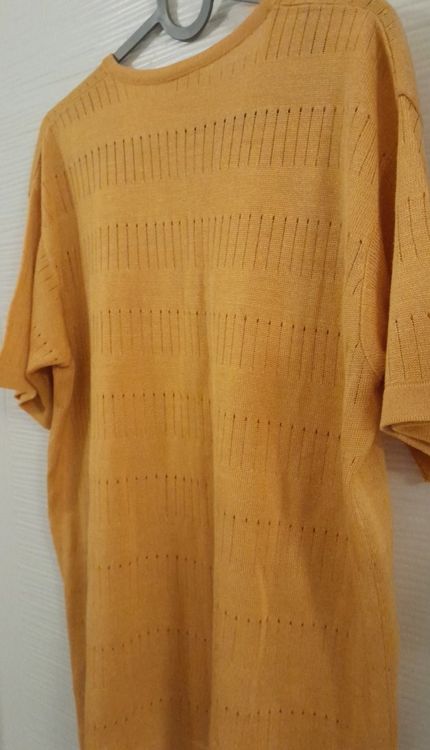 Sarı V Yaka Triko Kadın Kazak - Görsel 3