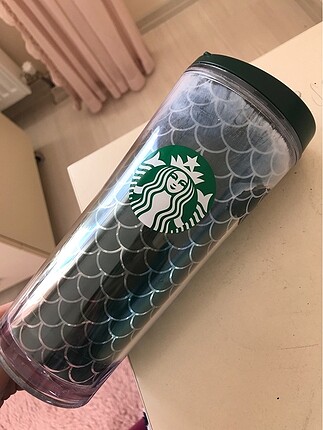 Starbucks termos bardak yeşil