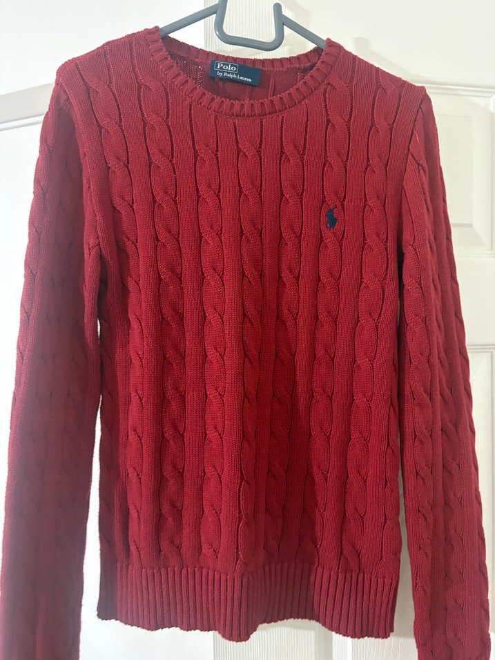 Koyu Kırmızı Polo Ralph Lauren kadın Kazak - Görsel 3