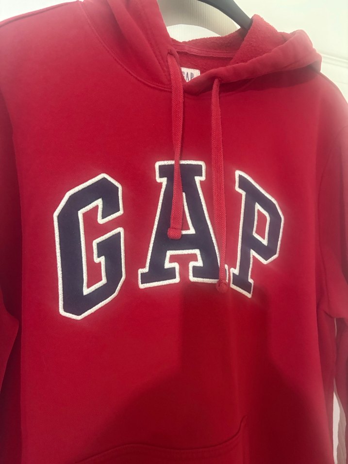 Kırmızı GAP erkek Kapüşonlu Sweatshirt - Görsel 3
