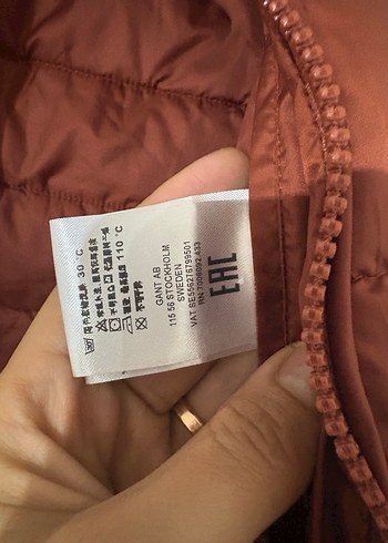 Gant Kahverengi Yüksek Yaka Erkek Şişme Yelek - Görsel 3