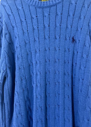 Mavi Polo Triko Bisiklet Yaka Erkek Kazak-orjinaldir - Görsel 2