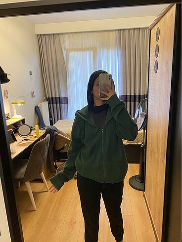 m Beden yeşil Renk yeşil oversize hırka