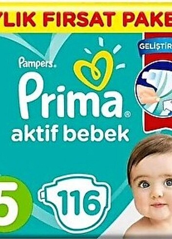 Prima aktif bebek 5 numara 116 adet