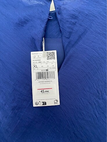 xl Beden Etiketi Üstünde Mango Elbise