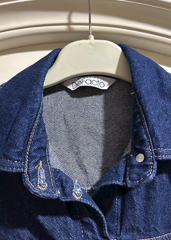 Defacto Kadın Lacivert Kolsuz Denim elbise