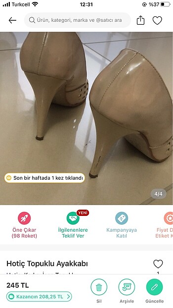 39 Beden Hotiç Ayakkabı