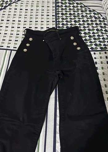 Guess Siklik Ve Rahatlik Siyah Yuksek Bel Pantolon