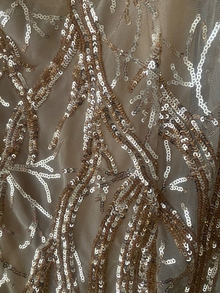 İşlemeli Straplez Uzun Abiye Elbise - Görsel 3