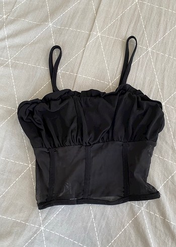 Siyah altı tül Askılı Gotik Büstiyer