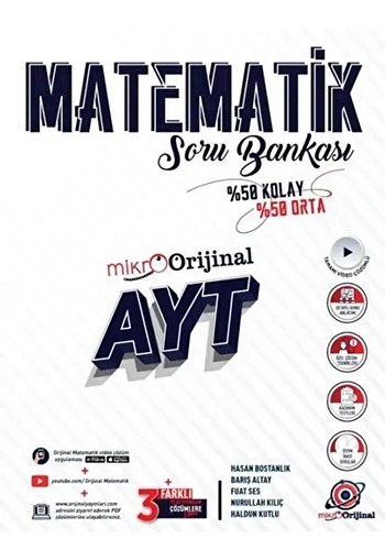 Mikro Orijinal AYT Matematik Soru Bankası