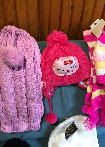 Renkli Nakışlı Pembe Çocuk Bere - Görsel 4