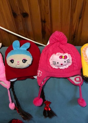 Renkli Nakışlı Pembe Çocuk Bere - Görsel 6