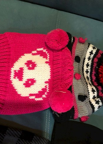 Renkli Nakışlı Pembe Çocuk Bere - Görsel 5