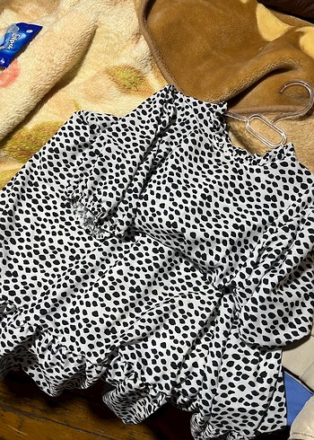 Puantiye Desenli Uzun Kollu Hamile Bluzu - Görsel 2