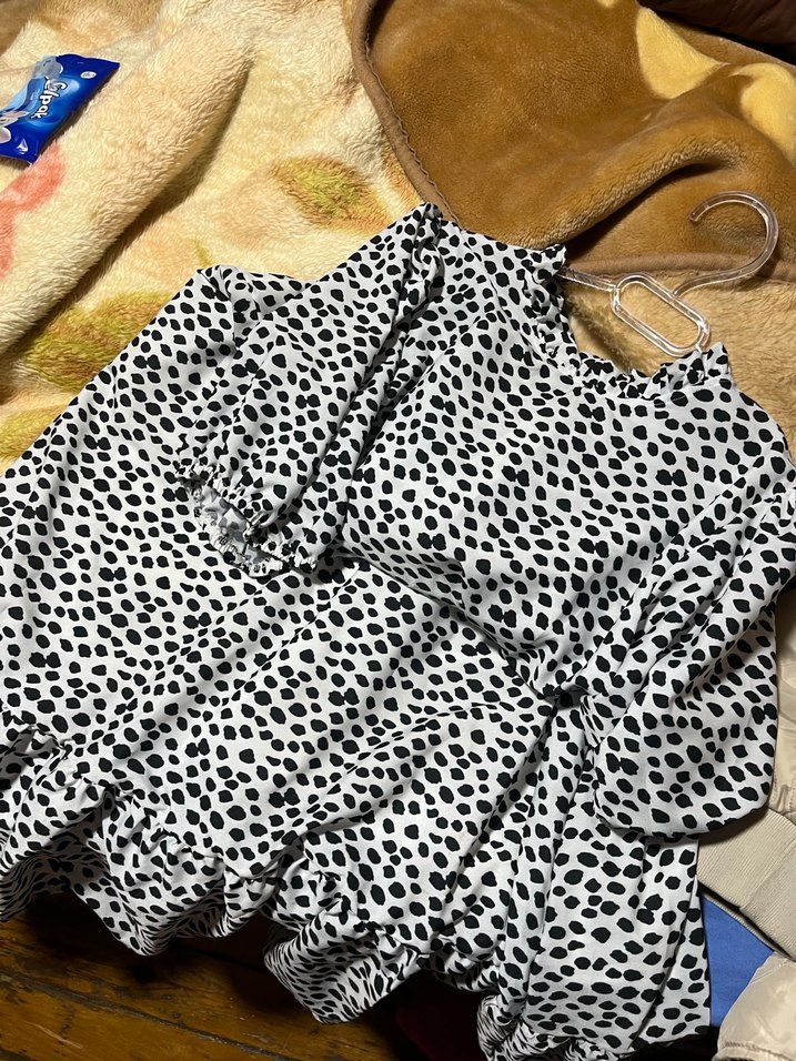 Puantiye Desenli Uzun Kollu Hamile Bluzu - Görsel 2