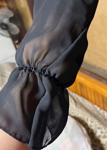 Uzun Siyah Drapeli Kadın Elbise - Görsel 4