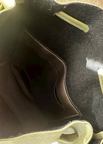 Püsküllü Haki Süet Kadın Çanta - Görsel 3