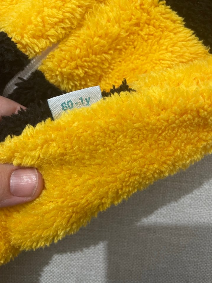 Sarı Siyah Polar Arı Kostümü Tulum - Görsel 4