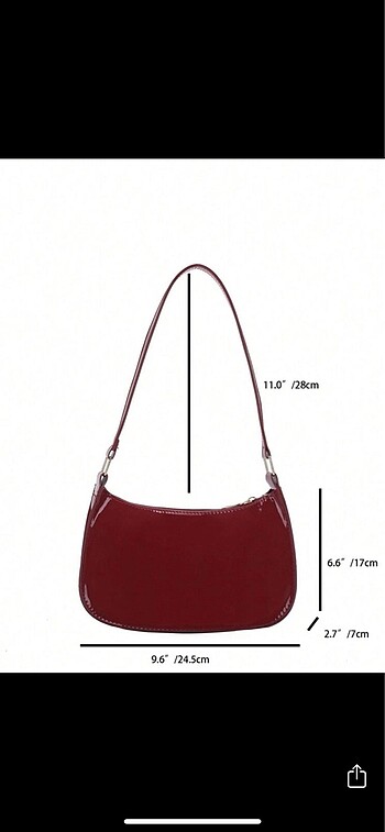  Beden bordo Renk Cherry Red Çanta