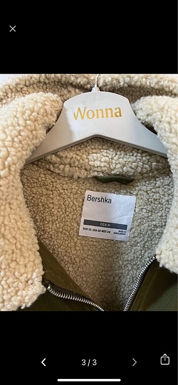 xs Beden Bershka yünlü ceket