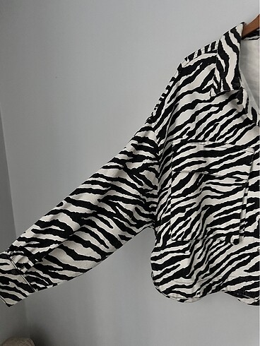 Noa&Noa Zebra Desenli Gömlek Ceket ? Oversize Şık Parça