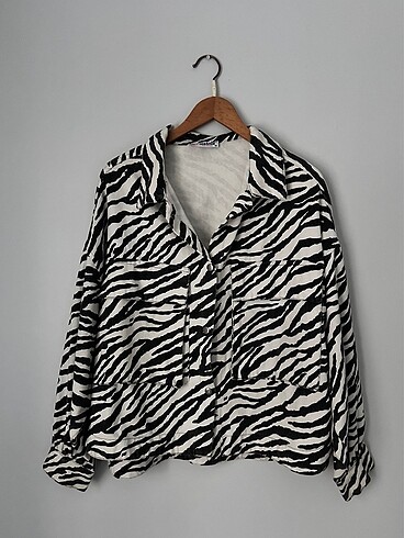Zebra Desenli Gömlek Ceket ? Oversize Şık Parça
