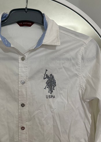 U.S Polo Assn. USPA Beyaz Uzun Kollu Kadın Gömlek