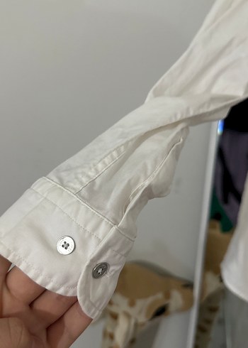 38 Beden USPA Beyaz Uzun Kollu Kadın Gömlek