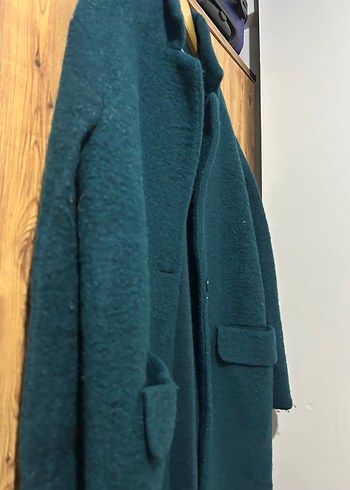 Cepli Uzun Koyu Yeşil Kaban - Görsel 3