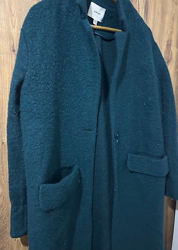 Cepli Uzun Koyu Yeşil Kaban - Görsel 2