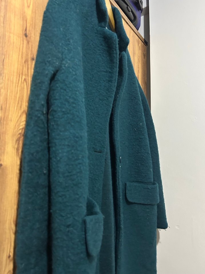 Cepli Uzun Koyu Yeşil Kaban - Görsel 3