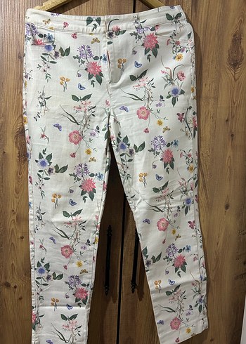 Çiçek Desenli Bohem Kadın Kumaş Pantolon - Görsel 2