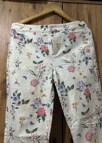 Çiçek Desenli Bohem Kadın Kumaş Pantolon - Görsel 3