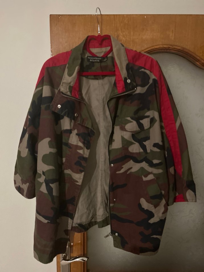 Kahverengi Kamuflaj Kadın Ceket - Görsel 4