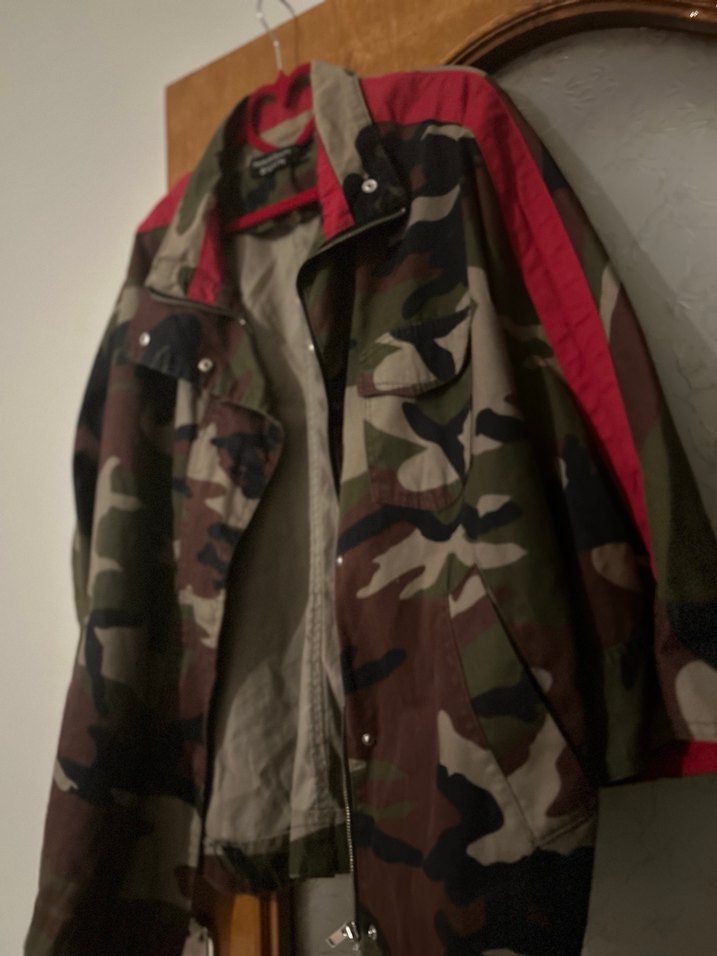 Kahverengi Kamuflaj Kadın Ceket - Görsel 3