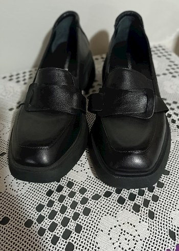 41 Beden siyah Renk Siyah Tokalı Platform Topuklu Gotik Kadın Loafer