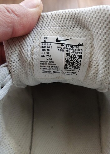 40,5 Beden beyaz Renk Nike bayan spor ayakkabı 