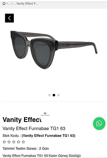  Beden siyah Renk Vanity Effect Gözlük