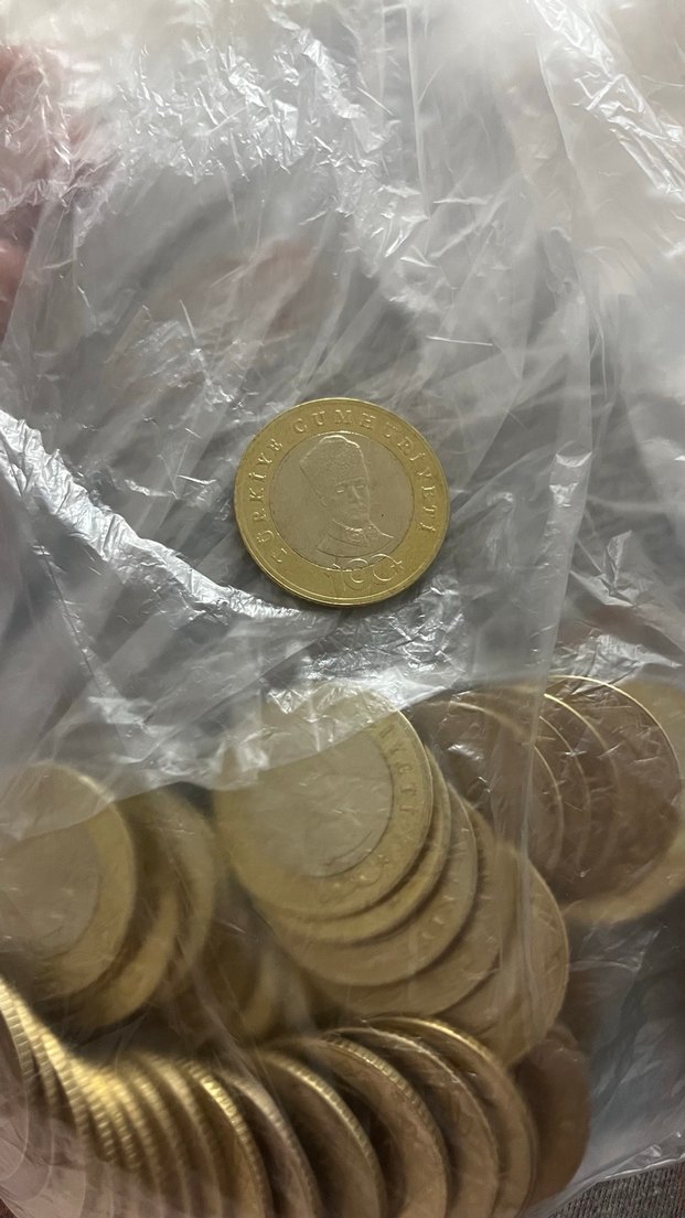 5 Türk Lirası Madeni Para hatıra parası 100.yıl koleksiyonluk - Görsel 2